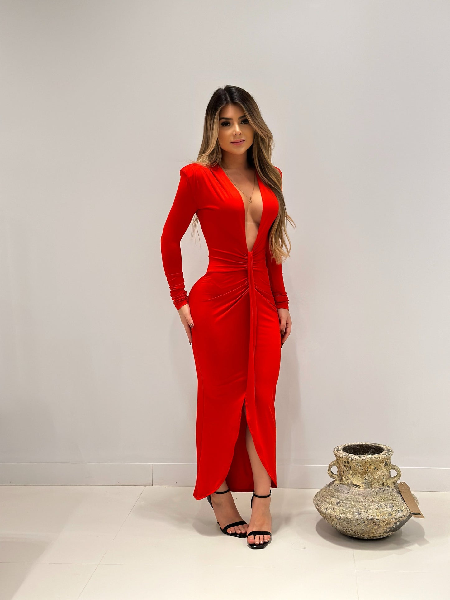 Scarlet Flame Dress - Red