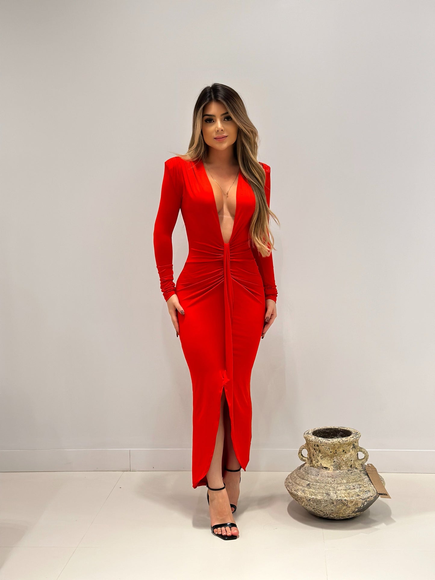 Scarlet Flame Dress - Red
