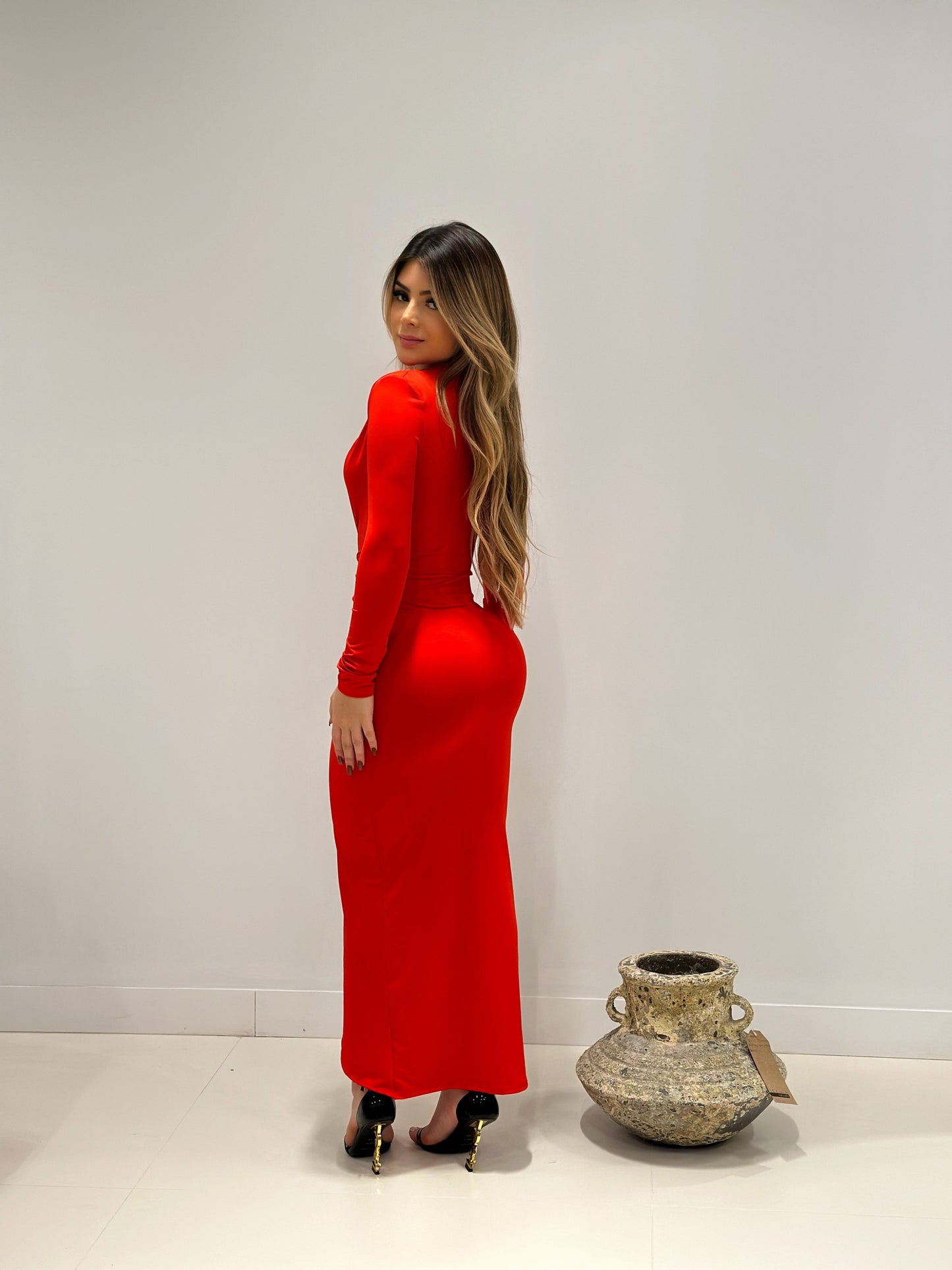 Scarlet Flame Dress - Red