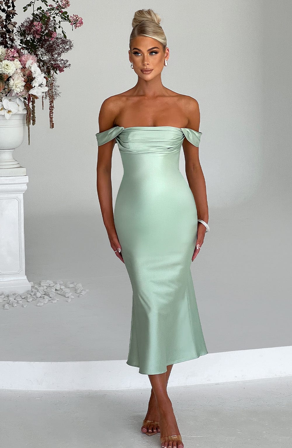 Jennifer Midi Dress - Mint