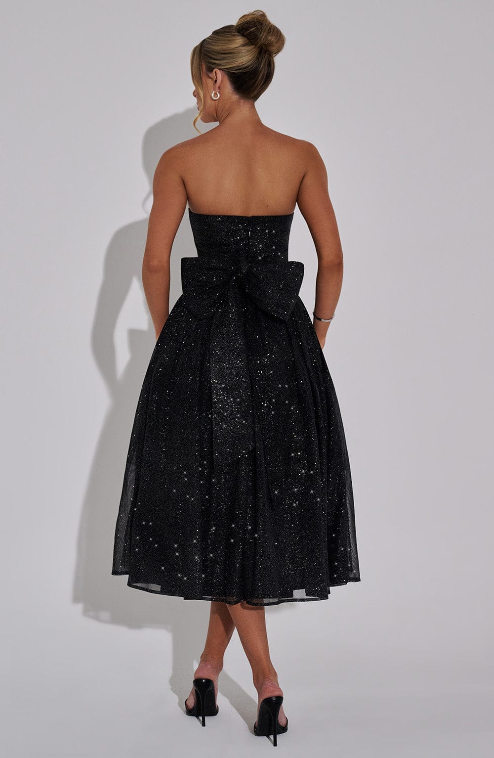 Marissa Midi Dress - Black Sparkle