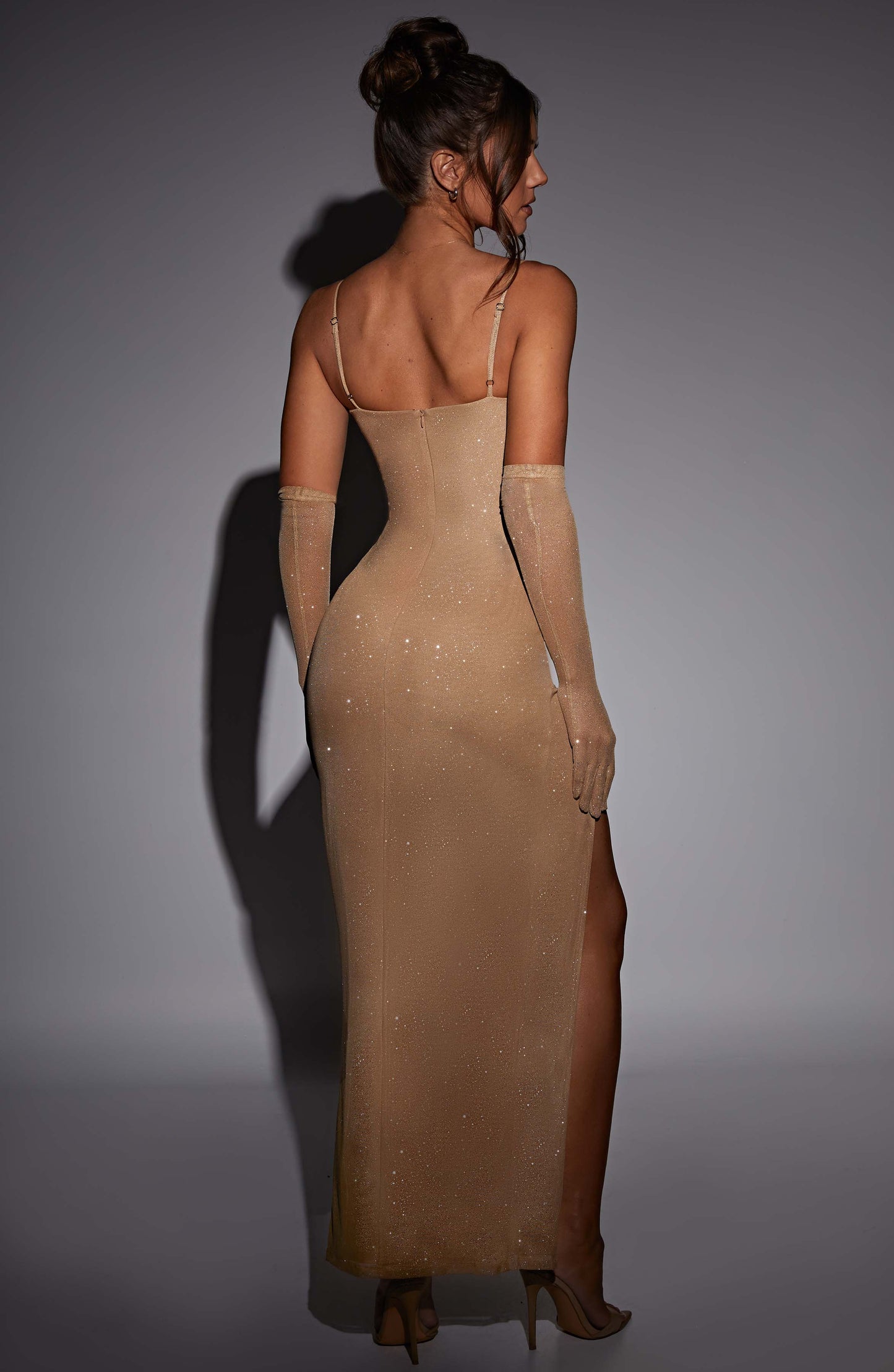 Trixie Maxi Dress - Gold Sparkle