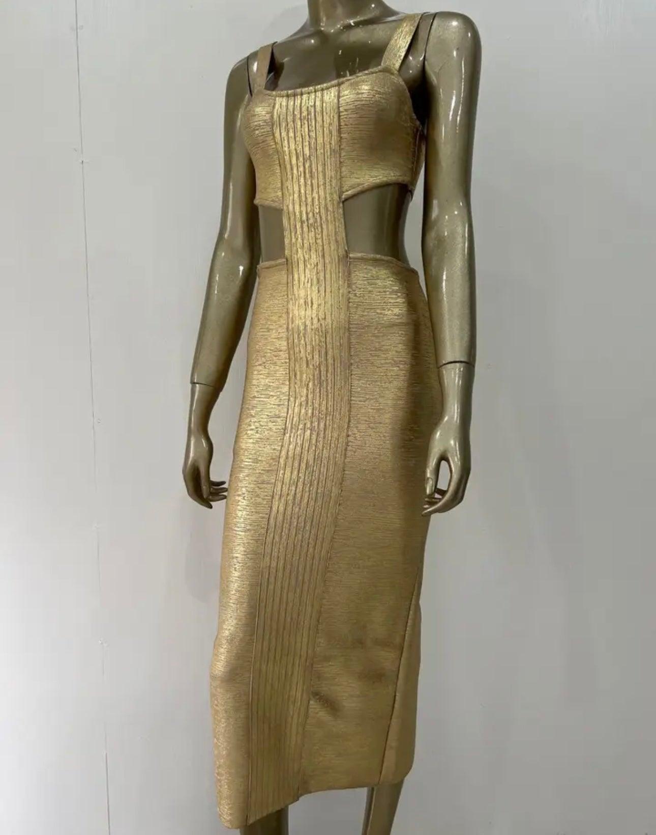 Greco Maxi Dress - Gold