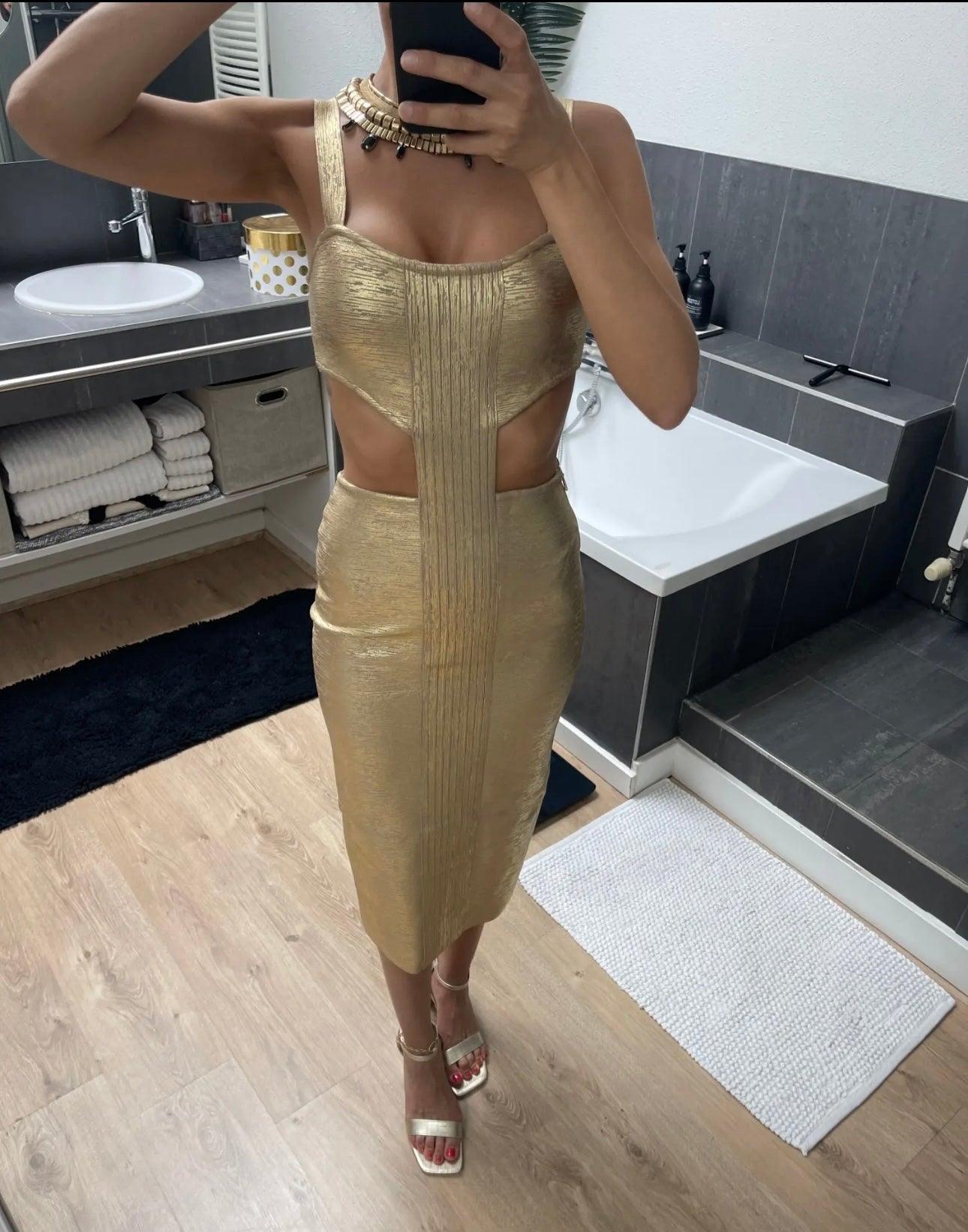 Greco Maxi Dress - Gold