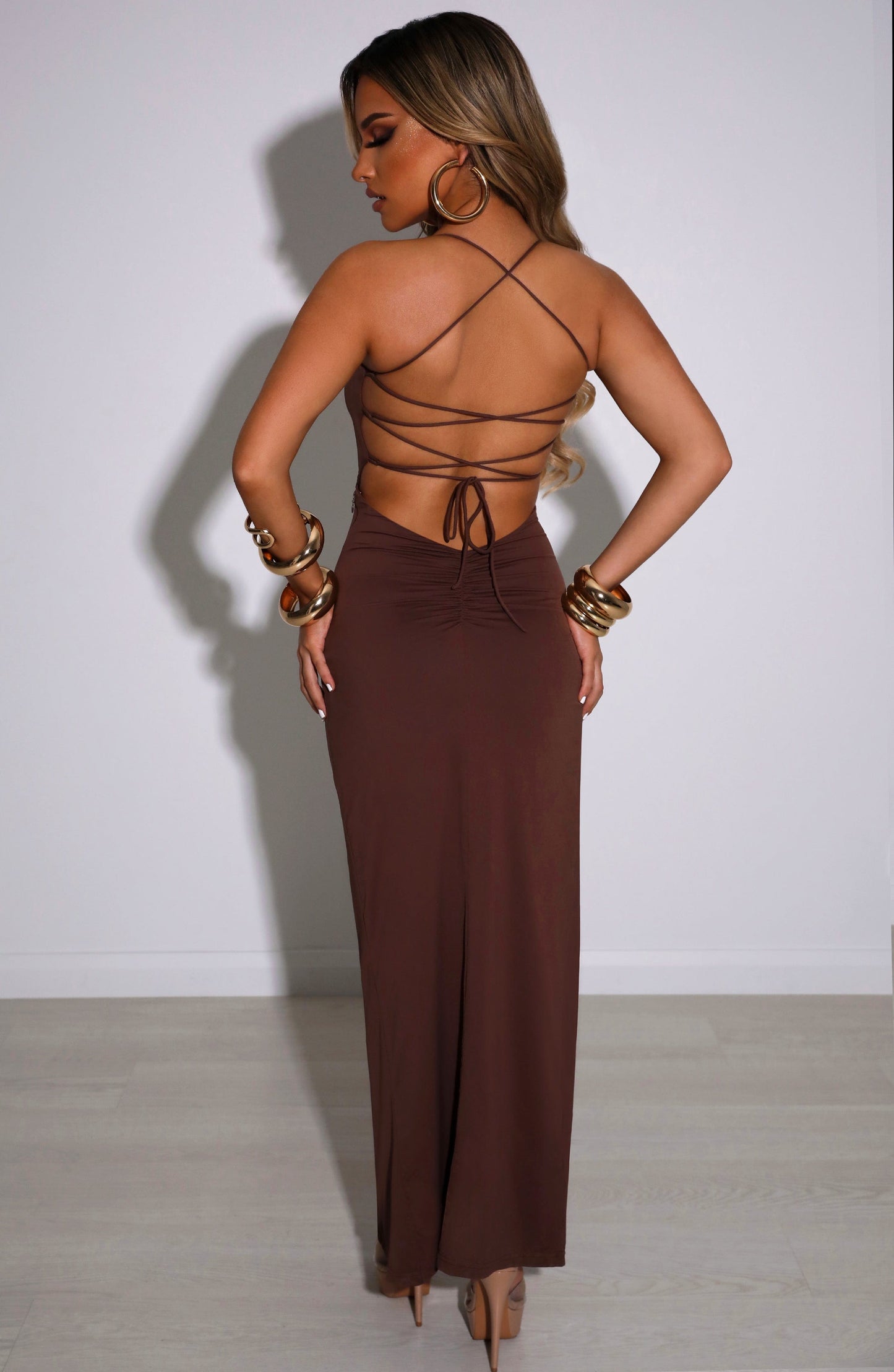 Victoria Maxi Dress - Chocolate